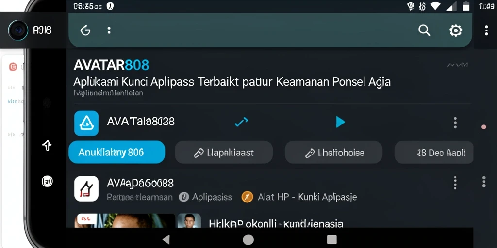 Antarmuka AVATAR808 menampilkan fitur kunci aplikasi yang aman dan intuitif.
