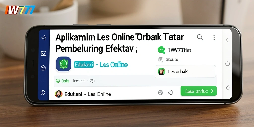 Antarmuka aplikasi IW777 yang interaktif dan user-friendly.