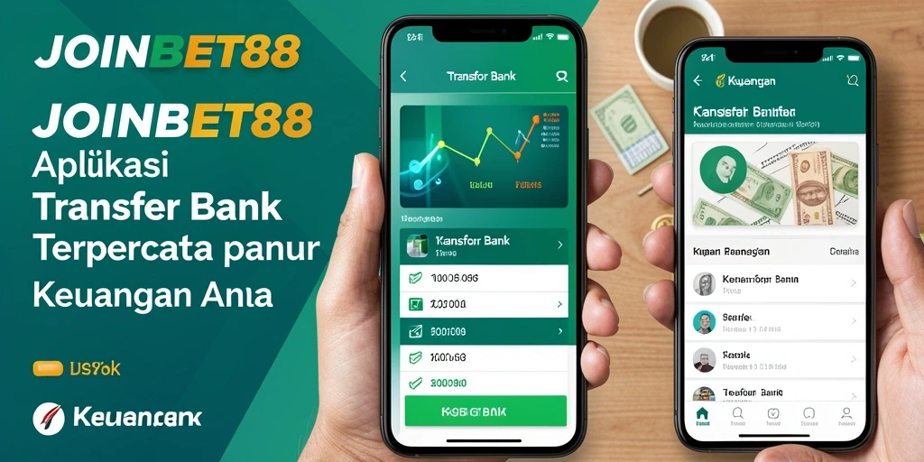 Antarmuka intuitif aplikasi JOINBET88 untuk Transfer Bank.