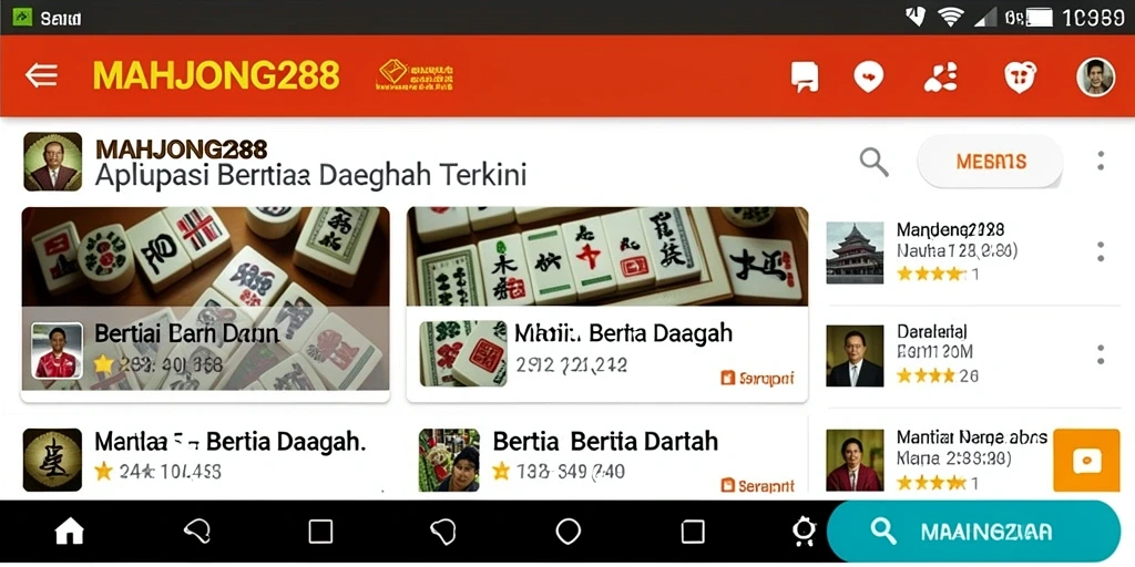Tampilan antarmuka aplikasi Berita Daerah MAHJONG288.