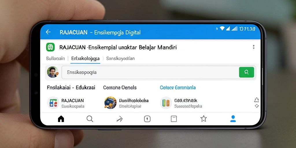 Tampilan antarmuka sederhana RAJACUAN yang memudahkan pencarian informasi.