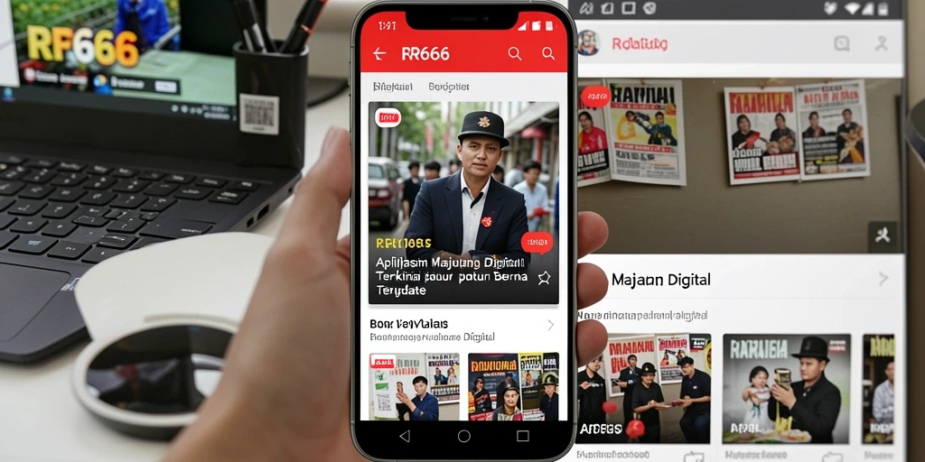 Tampilan antarmuka aplikasi Majalah Digital RR666 yang informatif dan menarik.